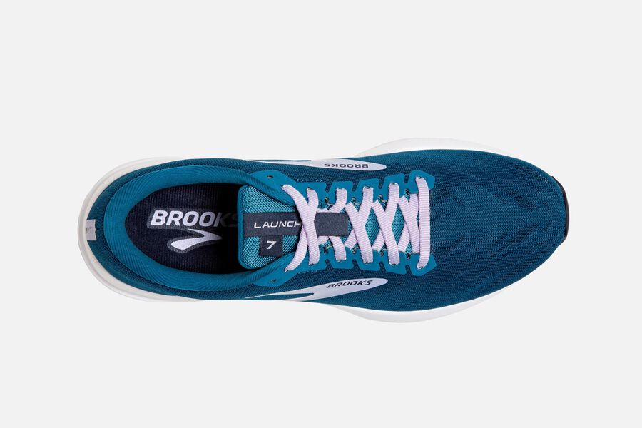 Brooks Launch 7 Road Running Shoes Womens Blue/Silver 390152-NPW